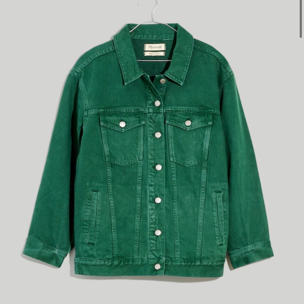 Madewell Green Denim Jacket
